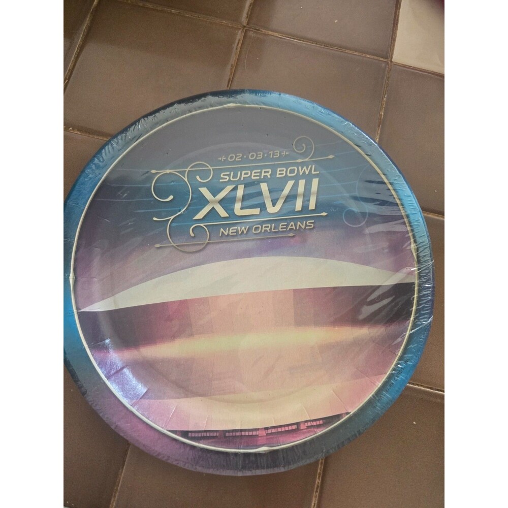Official NFL Super Bowl 2024 Las Vegas Paper Plate. 8 Count. 6.75 In. Sealed.
